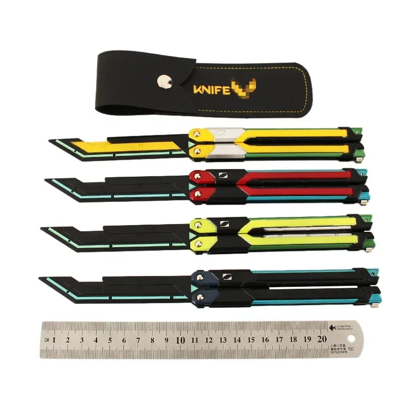 Butterfly Knife Valorant Peripheral Metal Model 1pc 9.8Inch Fearless Contract Practice Props Large RGX Luminous Graphics
