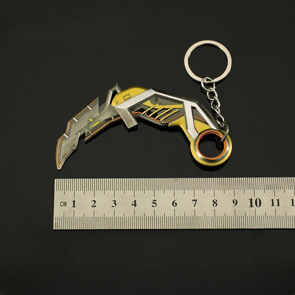 9cm Valorant Keychain RGX 11z Pro Karambit Game Peripheral Metal Melee Agents Weapon Model Desktop Ornament Crafts Gifts Toys