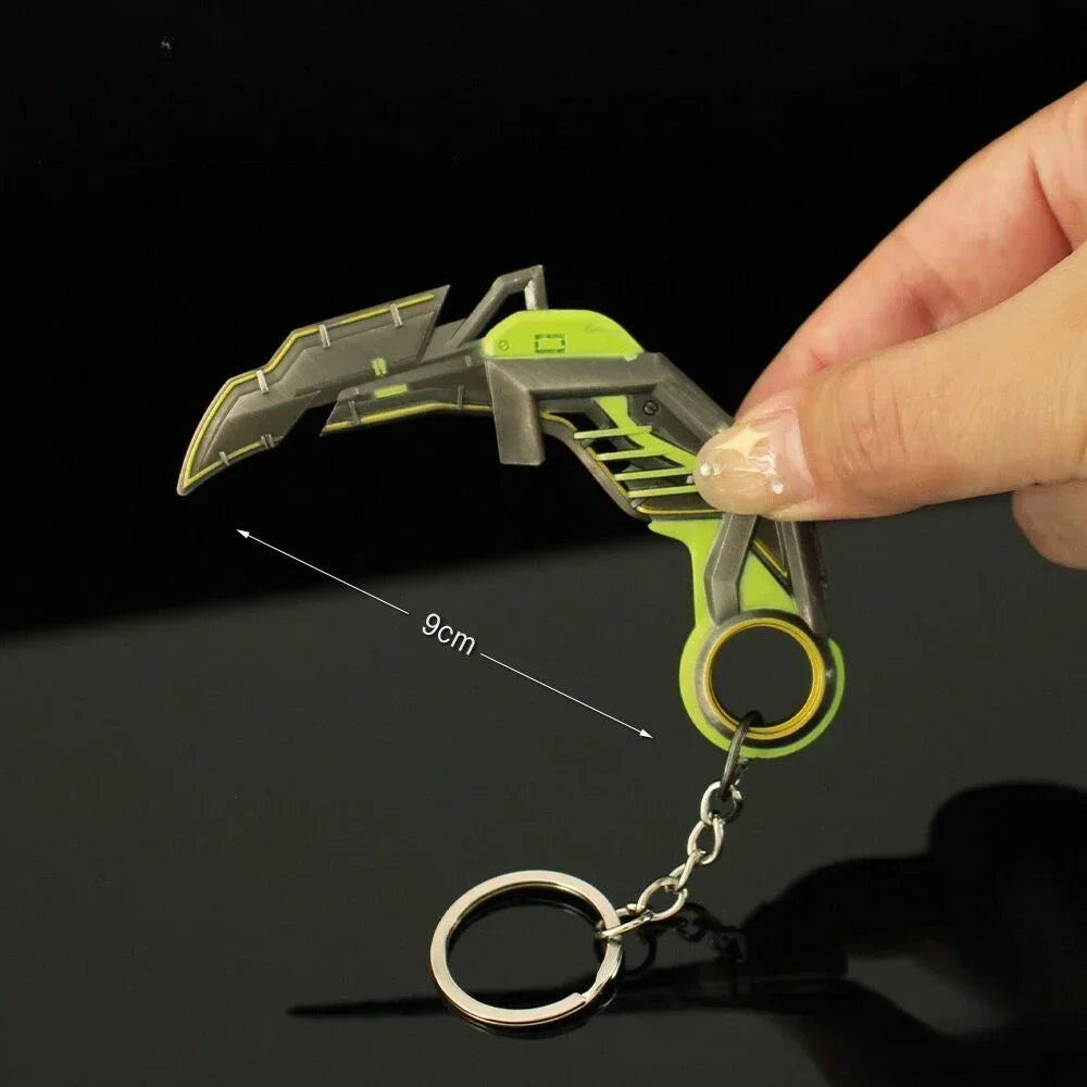 9cm Valorant Keychain RGX 11z Pro Karambit Game Peripheral Metal Melee Agents Weapon Model Desktop Ornament Crafts Gifts Toys
