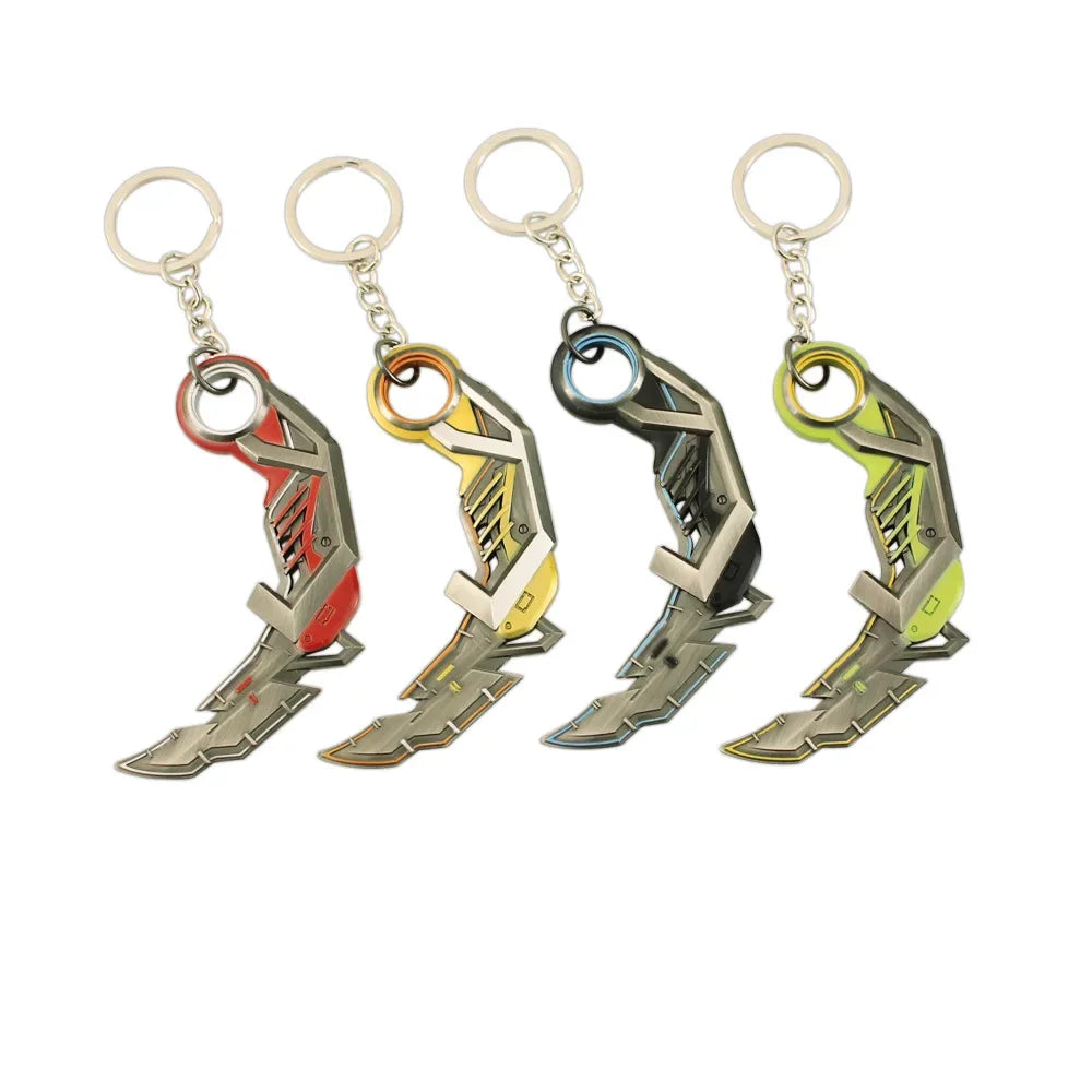 9cm Valorant Keychain RGX 11z Pro Karambit Game Peripheral Metal Melee Agents Weapon Model Desktop Ornament Crafts Gifts Toys