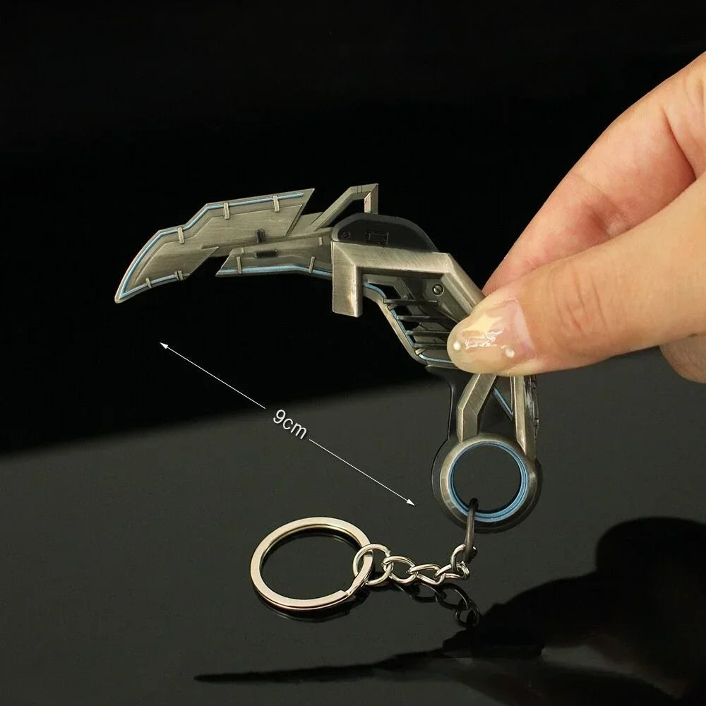9cm Valorant Keychain RGX 11z Pro Karambit Game Peripheral Metal Melee Agents Weapon Model Desktop Ornament Crafts Gifts Toys