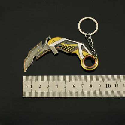 9cm Valorant Keychain RGX 11z Pro Karambit Game Peripheral Metal Melee Agents Weapon Model Desktop Ornament Crafts Gifts Toys