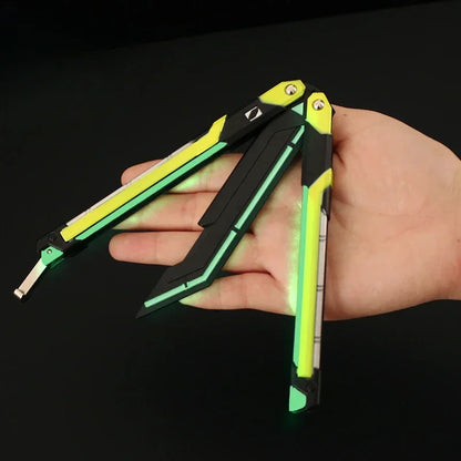 Butterfly Knife Valorant Peripheral Metal Model 1pc 9.8Inch Fearless Contract Practice Props Large RGX Luminous Graphics
