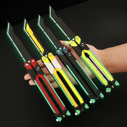 Butterfly Knife Valorant Peripheral Metal Model 1pc 9.8Inch Fearless Contract Practice Props Large RGX Luminous Graphics