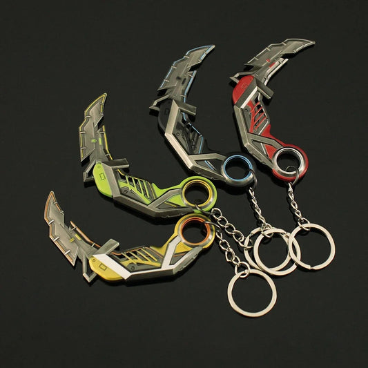 9cm Valorant Keychain RGX 11z Pro Karambit Game Peripheral Metal Melee Agents Weapon Model Desktop Ornament Crafts Gifts Toys