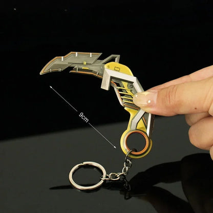 9cm Valorant Keychain RGX 11z Pro Karambit Game Peripheral Metal Melee Agents Weapon Model Desktop Ornament Crafts Gifts Toys